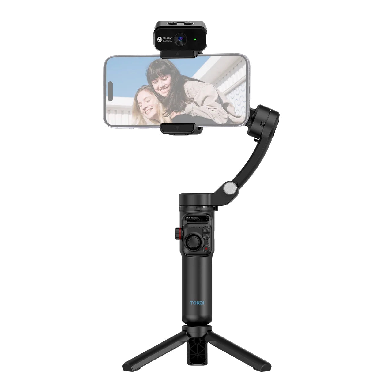 Selfie Tripod & 3-Axis Gimbal for Smooth Video Recording