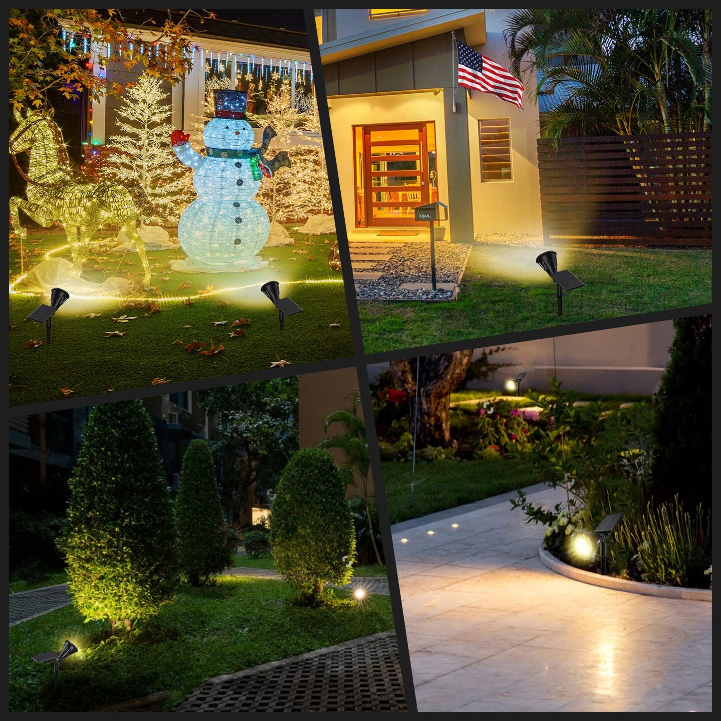 XTGTP Solar Spot Lights Outdoor, 21 LEDs Solar Landscape Lights Auto On/Off with 3 Modes, IP67 Waterproof Solar Yard Spotlight Wall Lights, 2-in-1 Solar Outdoor Lights for Garden, Pathway, Pool