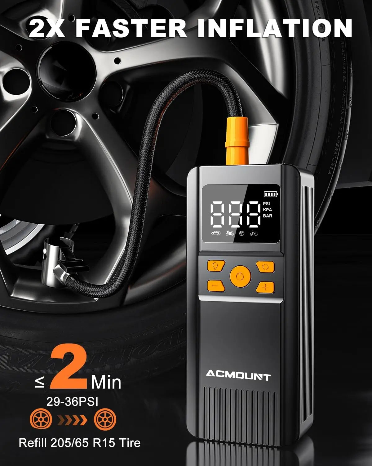 Tire Inflator 150PSI: Fast Cordless Air Pump for Car Tires