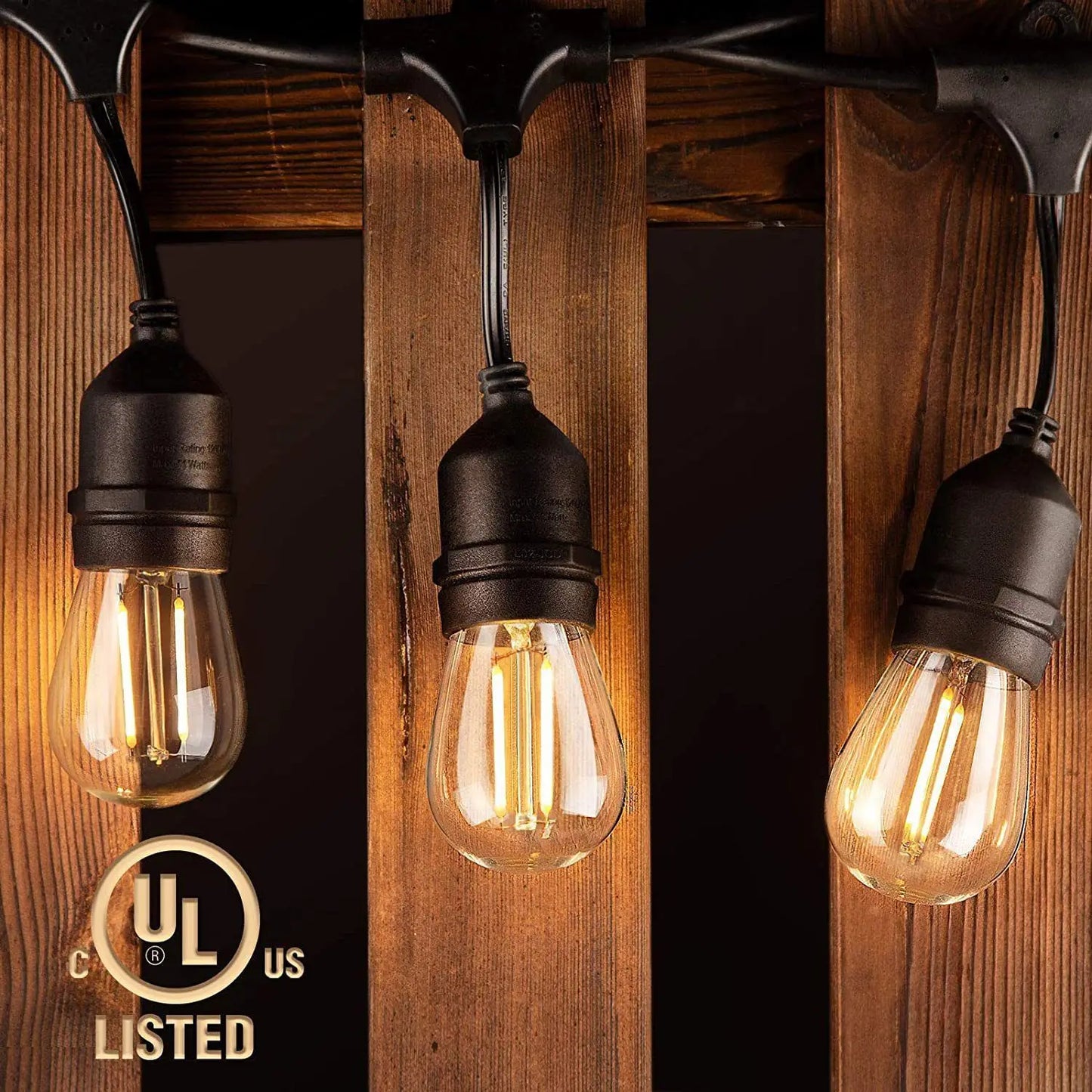 Waterproof LED Party Lights - S14 Warm White String - 50 feet